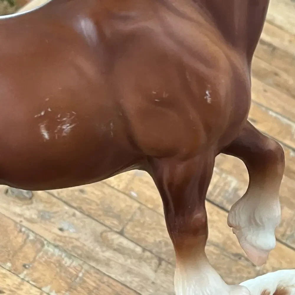 Breyer Clydesdale Stallion Red & White Bobs & Full Speed Appalossa Vintage U.S.A